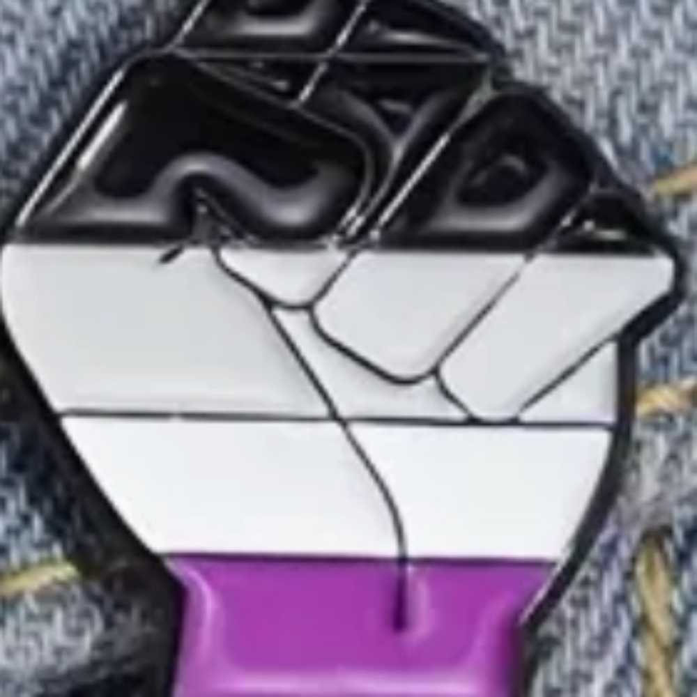 "Asexual Pride Fist" Enamel Pin